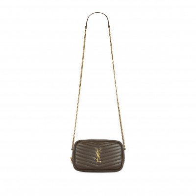 YSL MINI LOU BAG IN MATELASSÉ GRAIN DE POUDRE EMBOSSED LEATHER 6125791GF073317 (19*10.5*5cm)
